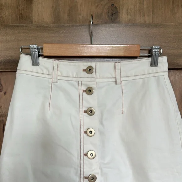 Kate Spade button down ivory white mini skirt - Picture 5 of 13